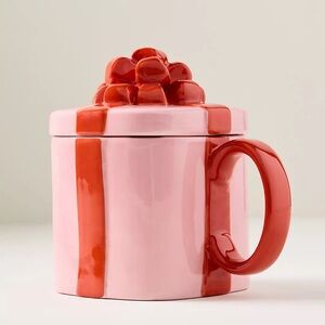 Anthropologie Cadeau Lidded Stoneware Mug